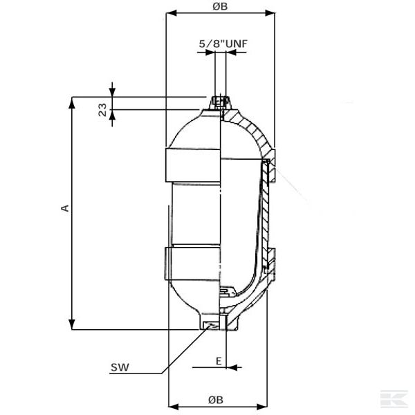 LAV050  Hidraulični akumulator od 0,5 l-210 bara