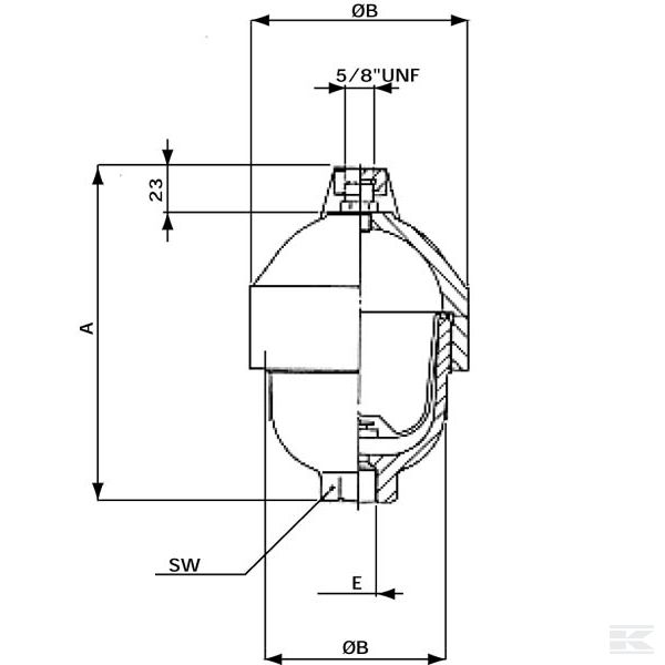 LAV050  Hidraulični akumulator od 0,5 l-210 bara