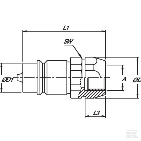 SKPM12C08P020 Muška brza spojka 1 / 2-1 / 2 "BSP set 20 komada