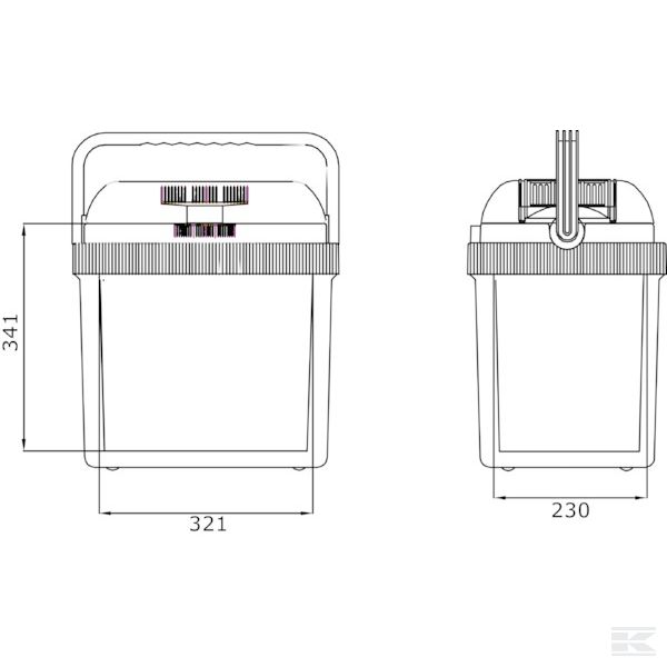 BX24KR Prijenosni hladnjak 12V / 230V 24 litara