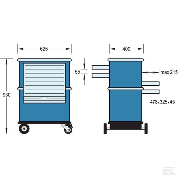 GW1580 Kolica za alat 1580
