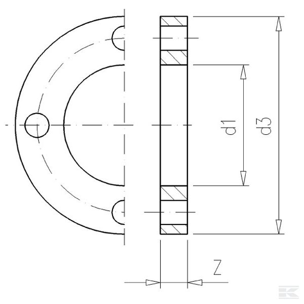 7160419 Prirubnica za štitnik 160 mm