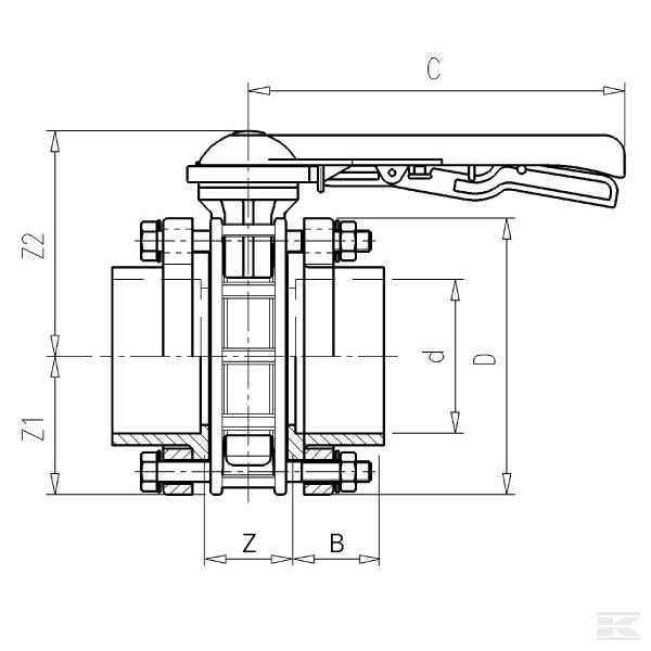 7200465 Leptir ventil DN200