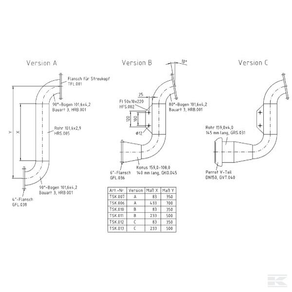 TSK007 Priključna cijev 0,35 m
