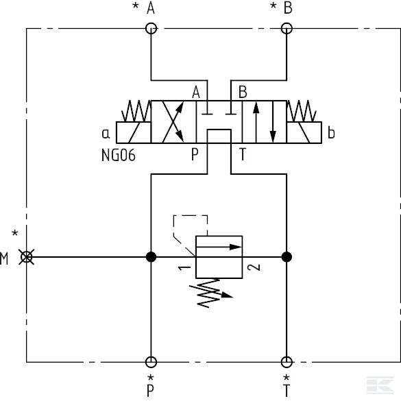 KRKLS031C6012C Podnožna ploča s hidrauličnim ventilom 12 VDC