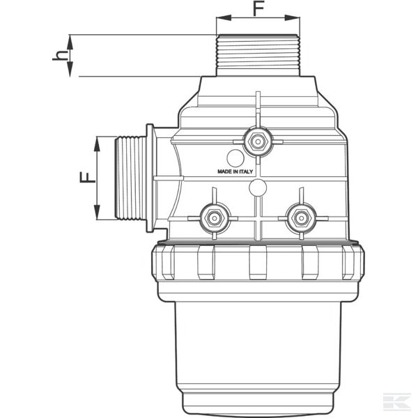 3102053 Usisni filter 1 1/4" 60 l / min