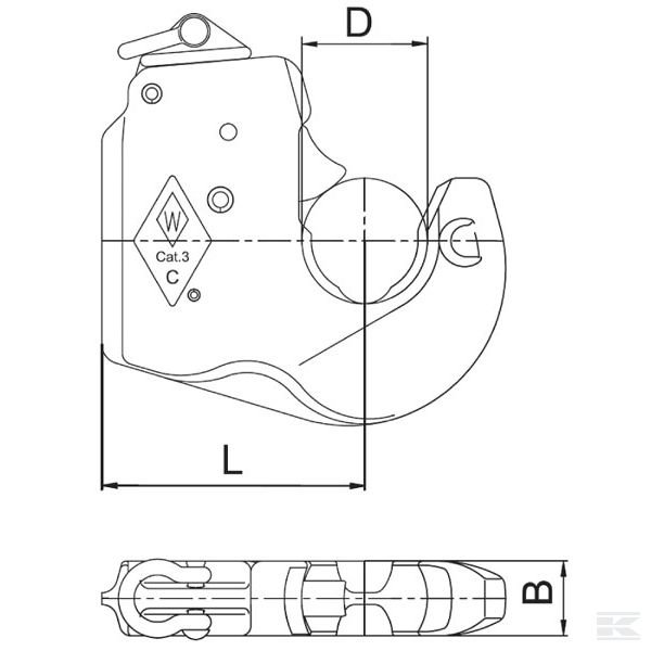 200182 Kuka za navarivanje za donju polugu Kat 1