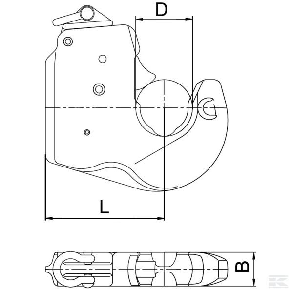 LA202000 Kuka za navarivanje za donju polugu Kat 2