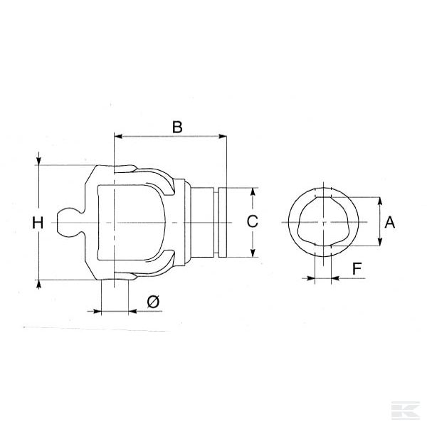 2150G6871 Vanjski spoj kardana S6 / S7 WW80 °