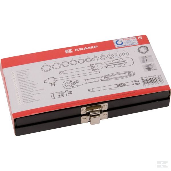 1804922016KR Komplet univerzalnih ključeva 1/4" - 16 kom