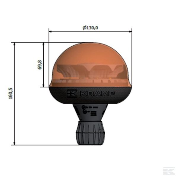 LA20001 Rotaciona lampa LED