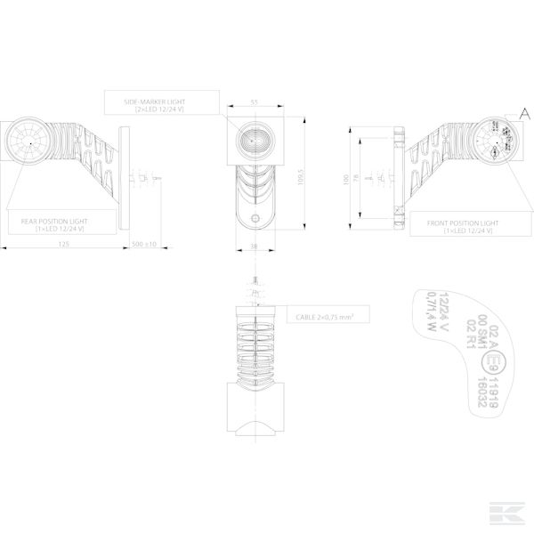LA30016 Pozicija svjetlo - lijevo