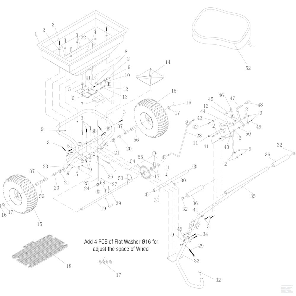FGP455239GP Raspršivač gnojiva 56 kg