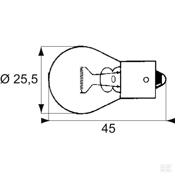 GL13498 Žarulja 24V 21W BA15s