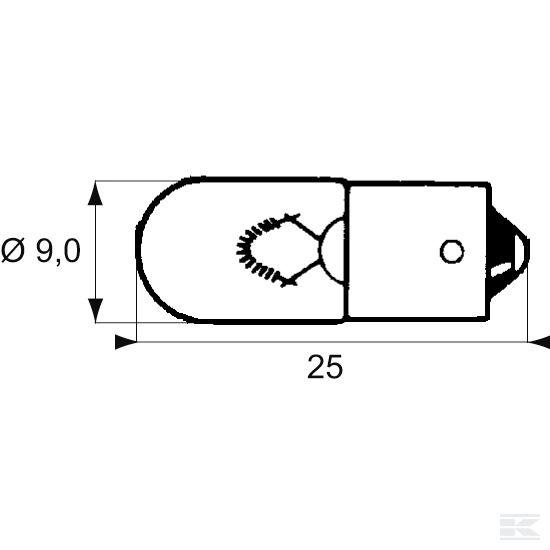 GL13910 Žarulja 24V 3W BA9s