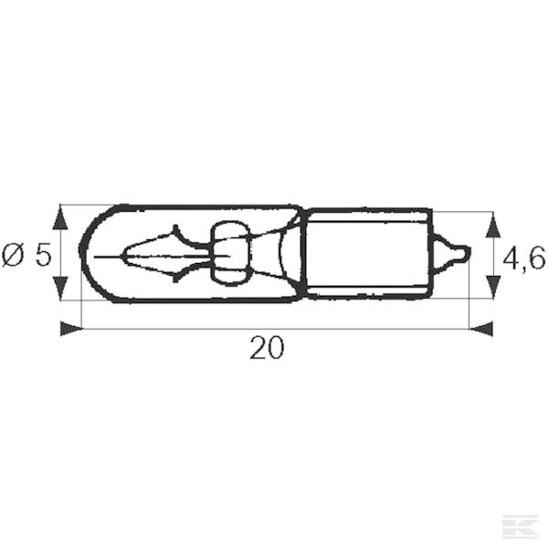GL13516 Žarulja 24V 1,2W W2 x 4,6d