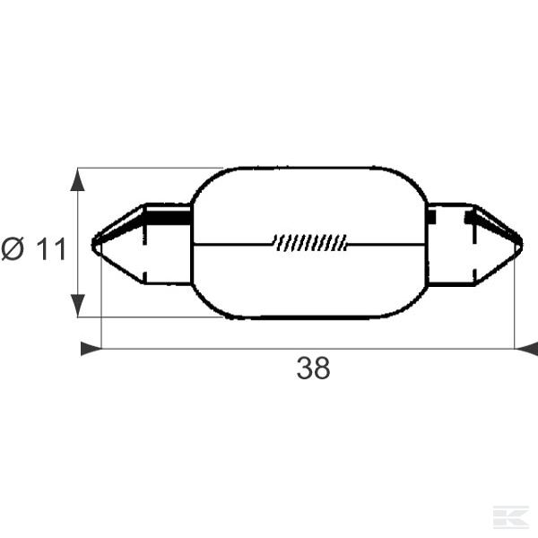 GL12854 Festoon žarulja 12V 10W SV8,5