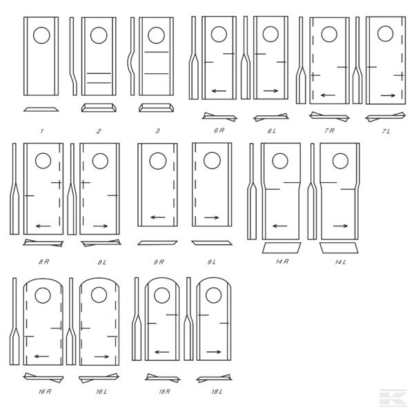 VGCM120KR Nož kosilice CM120 Kverneland