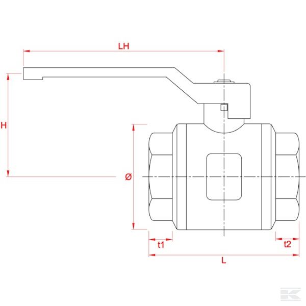 KS3F Kuglasti ventil 3" BSP 2 x ženski