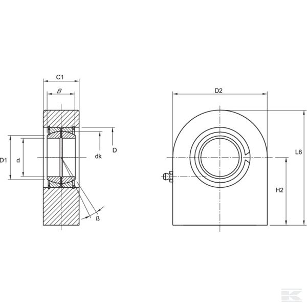 GF25DO Zglobna glava s drškom za navarivanje