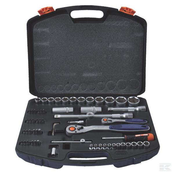 15008GP Set nasadnih ključeva 1/4" + 1/2", 63 kom