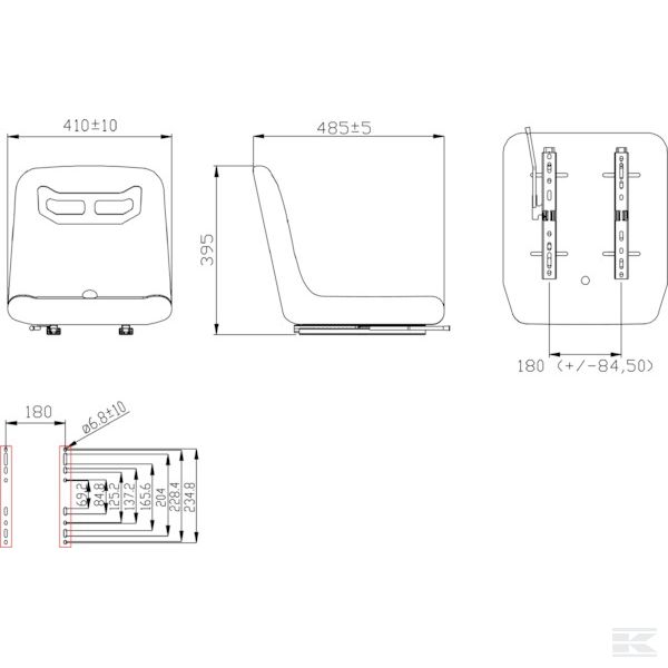 TS15000GP PVC sjedalo