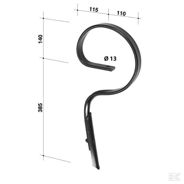 CP40 Zubac kultivatora 32 x 10 ravni