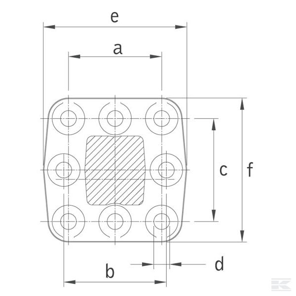 RO59347 Kuglasta spojka 80 mm / 100 x 110 mm