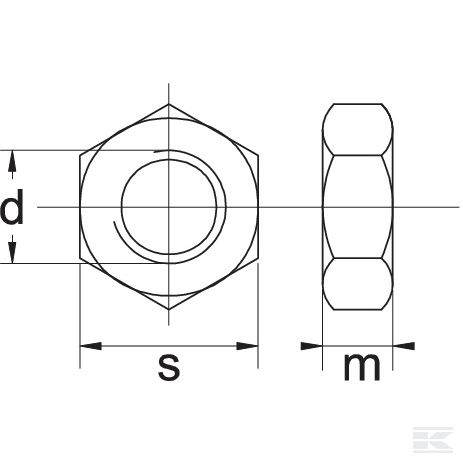 93412UNFP001 Matica 1/2 UNF 8.8