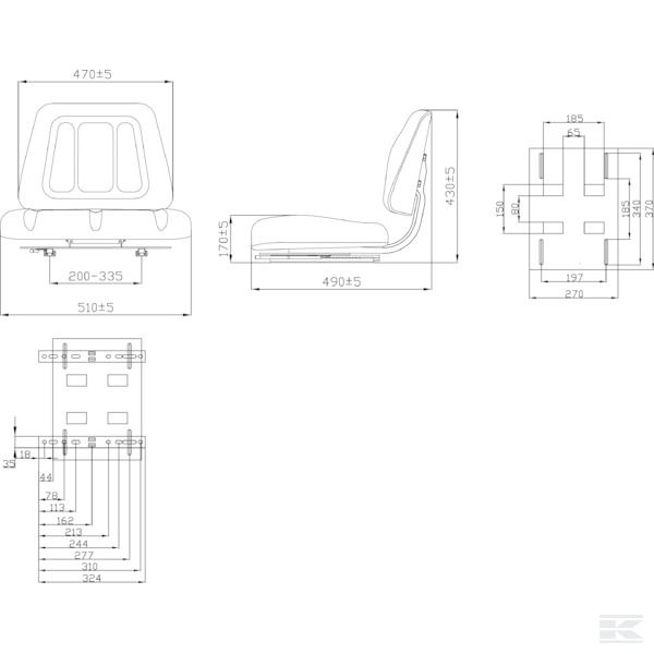 TS20000GP PVC sjedalo
