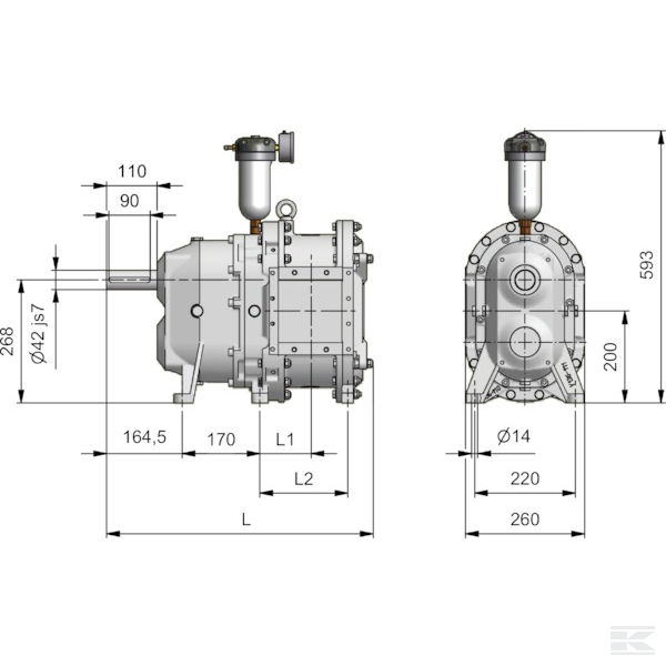 VX136140QM Rotacijska pumpa VX136-140QM