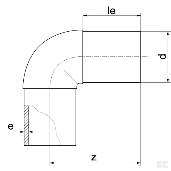 490507160 Čelično koljeno 90° 160 mm SDR11
