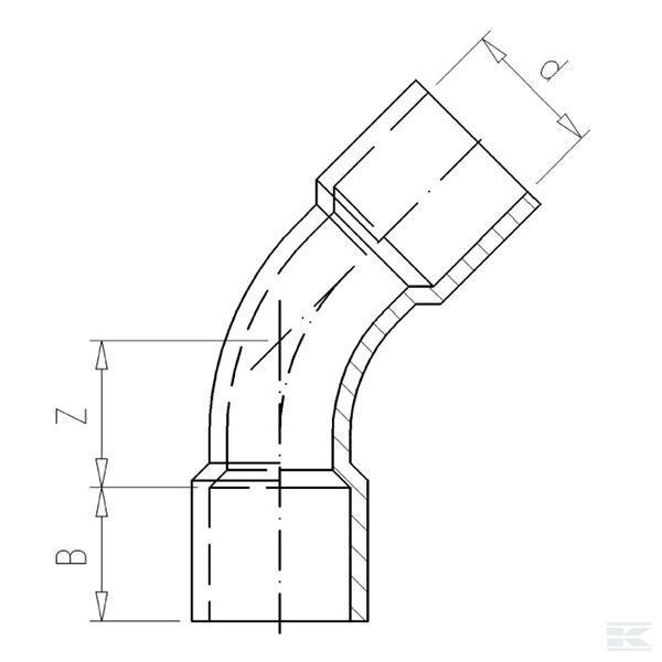 7200545 PVC koljeno 45° 200 mm