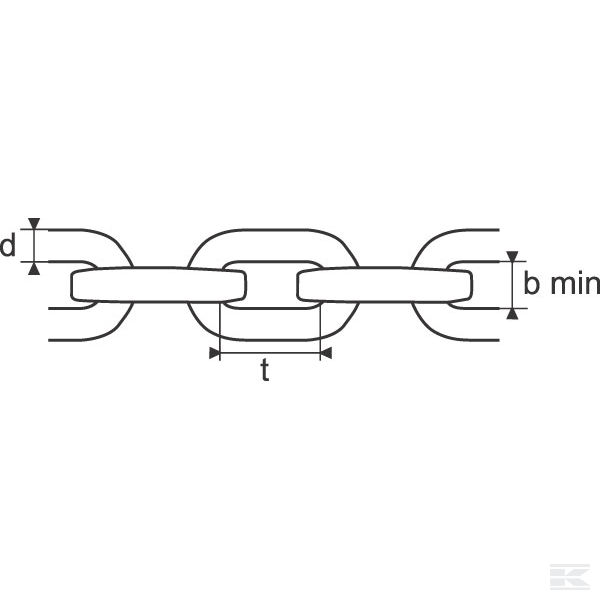 FW15219 Četvrtasti lanac G 80, 8 mm