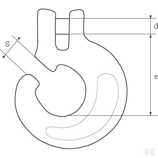 W15054 Kuka za lance G 80, 10 mm