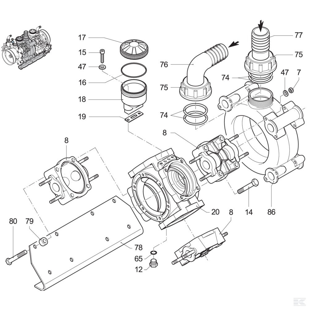 759051 Ventil za vodenu pumpu