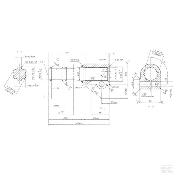 6710007KR Redukcija 1 3 / 8-21 1 3 / 8-6