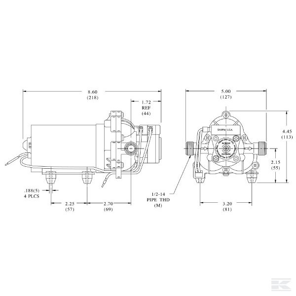 DIP2088443144 Membranska pumpa za vodu 12 V 13,2 l